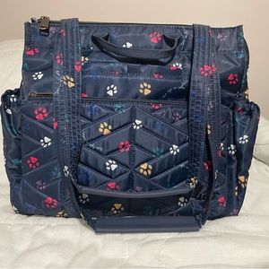 Lug Soprano in Paws Navy in EUC